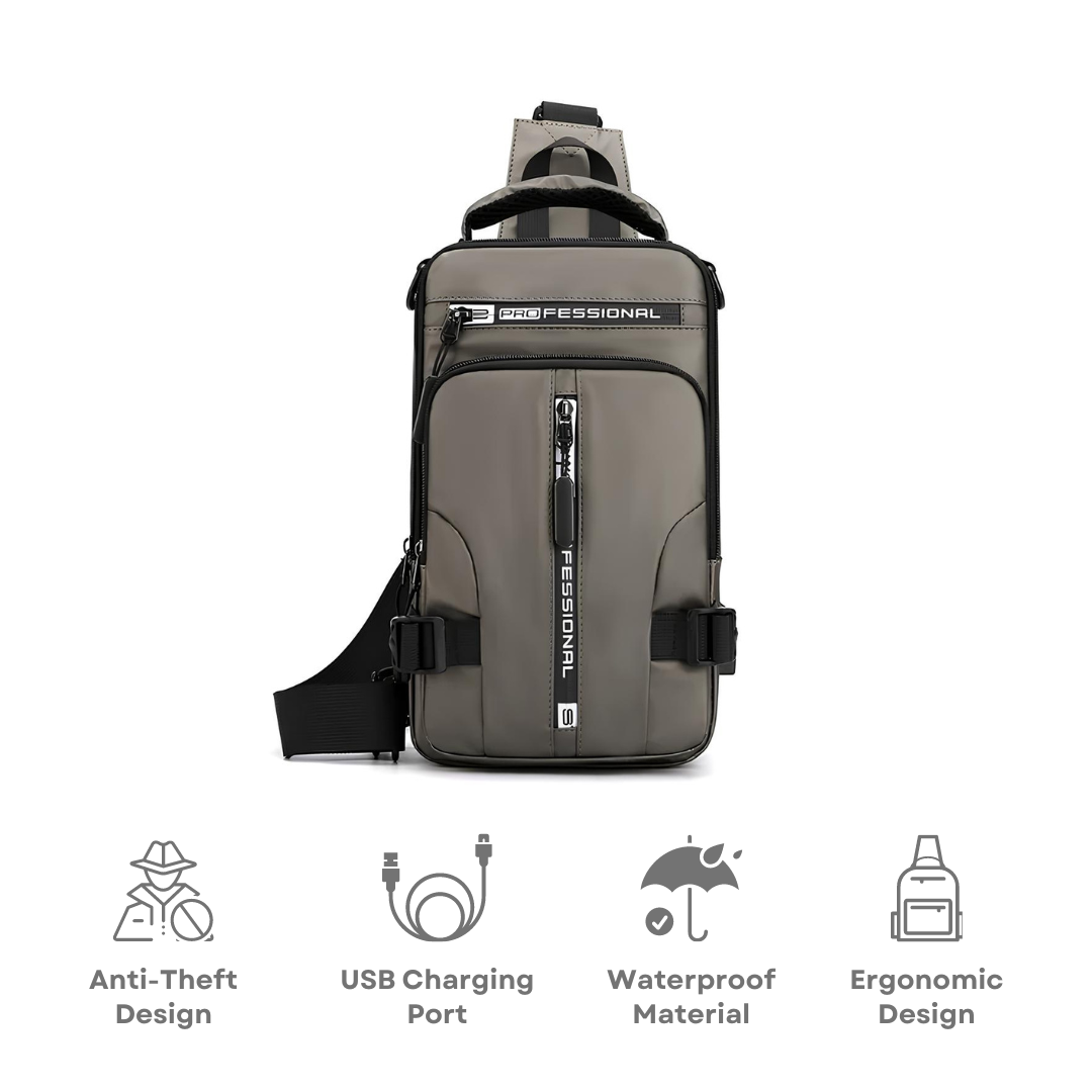 Erkek Dönüştürülebilir Güvenlikli Çapraz Çanta